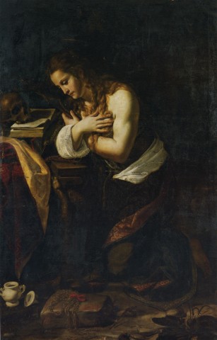 Anonimo — Guerrieri Giovanni Francesco - sec. XVII - Santa Maria Maddalena penitente — insieme